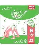 Fine Baby Diaper Mega (6) 54/66*4 Pk