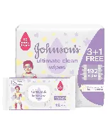 Johnson Baby Wipes Ultimate Clean Jasmine Fragrance 48 P 3+1 Free 3 C