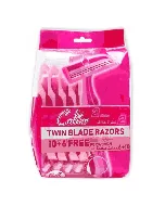 Colier Twin Blad Disposable Razors For Women 10+6 P