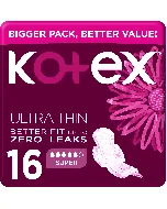 Kotex Female Napkins Ultrathin With Wings Super 16 P 16 C