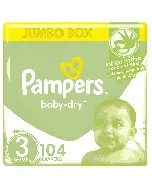 Pampers Baby Diapers Jumbo Box (3) 100-104P