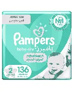 Pampers Baby Diapers Jumbo Box (2) 136 P