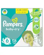 Pampers Baby Diapers Jumbo Box (6) 58 P