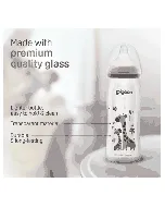 Pigeon Feeding Glass Bottle Soft Touch Decorated Wide Nipple 240 Ml Pa26746