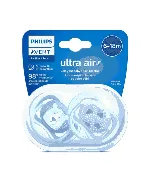 Avent Ultra Air Free Flow Soother 6-18 M Boy 2P