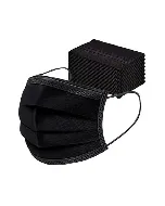 Face Mask 3 Layers Ear Loop Black 50 P * 40 C