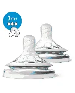 Avent Feeding Bottle Nipple Natural Teats 3 M+ 2P