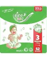 Fine Baby Diaper Jumbo (3) 52*3 Pk