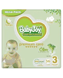 Babyjoy Baby Diaper Olive Premium (3) Medium 56 P* 3 C