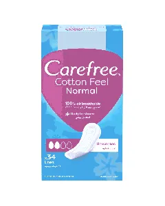 Carefree Normal Cotton Pantyliners 34P 12C