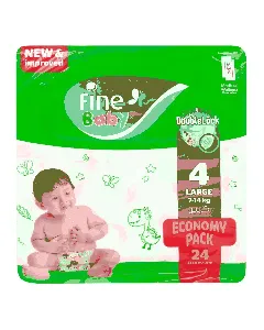 Fine Baby Diaper Economy (4) 24*8Pk
