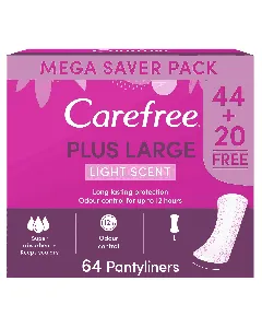 Carefree Female Napkins Plus Large Light Scent 44+20 Pc 5 C