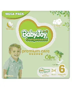 Babyjoy Baby Diaper Olive Premium (6) Xx Large 34 P * 3 C