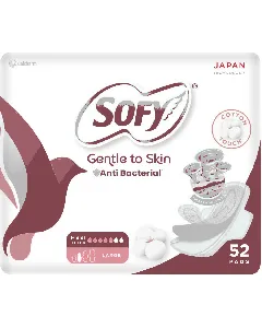Sofy Feminine Napkine Antibacterial Healthy Skin Slim Large 52*3 C