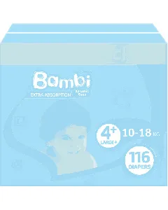 Sanita Bambi Baby Diapers Box Super (4+) 116-112 P