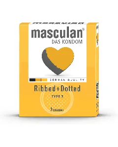 Masculan Condom Ribbed + Dotted 3 P * 16 C