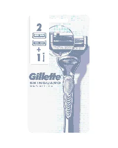 Gillette Skinguard Sensitive Multi-Use Razor + 2 Blades 6C