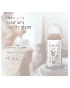 Pigeon Feeding Glass Bottle Soft Touch Wide Nipple 160 Ml Pa26744