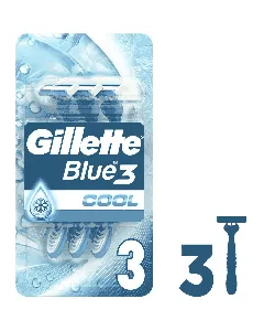 Gillette Blue3 Cool Disposable Razor 6P*6C One Use