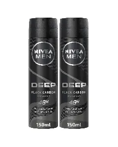 Nivea Deoderant Spray Men Deep Black Carbon 150 Ml
