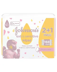 Johnson Baby Wet Wipes Extra Sensetive 56 P 2+1 Free