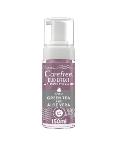 Carefree Intimate Wash Duo Effect Foam Tea And Aloe Vera 150 Ml Pump 6C