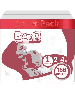 Sanita Bambi Baby Diaper New Born (1) 168 P Box