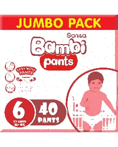 Sanita Bambi Baby Diaper Pants (6)(2Xl 16+ C) 40*3 C
