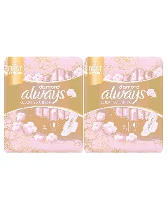 Always Female Napkins Diamond Large With Wings Sensetive Skin Full Care 24*2*4 C Pink Offer