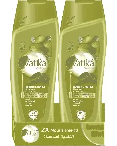 Vatika Hair Shampoo Olive And Hrenna Normal Hair 400 Ml*2P Offer Pack