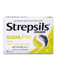 Strepsils Lozenge Lemon Sugar Free 16P