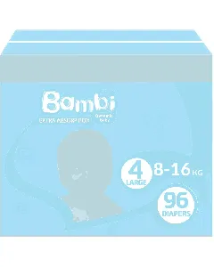 Sanita Bambi Baby Diapers Box Super (4) 96 P