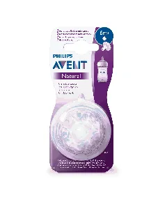 Avent Natural Feeding Bottle Nipple Thick Feed+6M *2P