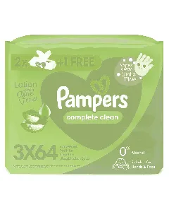 Pampers Baby Wipes Complete Clean 64 P*3* 3C Offer