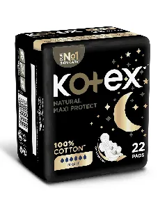 Kotex Female Napkins Natural Maxi Thick Night 22 P 6 C