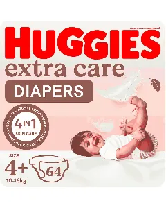 Huggies Baby Diapers Extra Care (4+) 64*2C