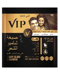 Vip Hair Color Shampoo 5 In 1 Brown 20 Ml