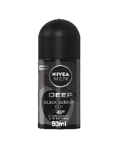 Nivea Deoderant Roll Men Deep Black Carbon Beat 50 Ml
