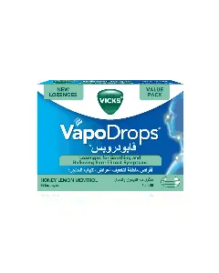 Vicks Vapodrops Lozenges Honey Lemon Menthol 36 P