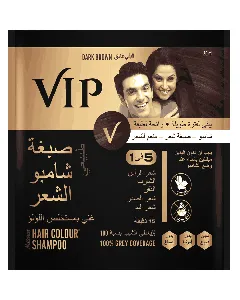 Vip Hair Color Shampoo 5 In 1 Dark Brown 20 Ml