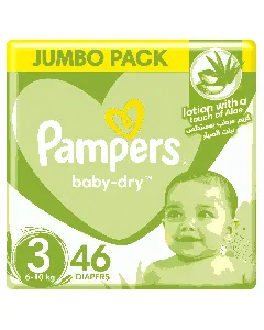 Pampers Baby Diapers Jumbo (3) 4-9 C 46*3 C