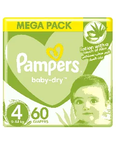 Pampers Baby Diapers Mega (4) 7-18 C 60*2 C