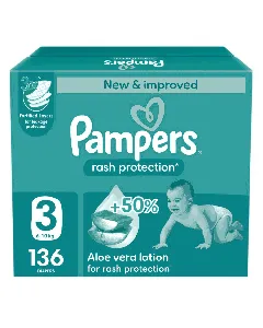 Pampers Baby Diapers Mega Box (3) 136 P