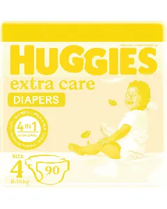 Huggies Baby Diapers Extra Care (4) 90P Box