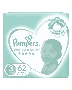 Pampers Baby Diapers Premium Care Mega (3) 62*2 C