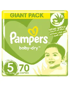 Pampers Baby Diapers Giant (5) 11-25 C 66-70*2 C