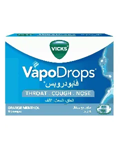 Vicks Vapodrops Lozenges Berry Menthol With Orange 16 P