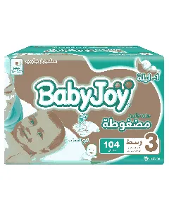 Babyjoy Baby Diapers Box Jumbo (3) 104*1 P