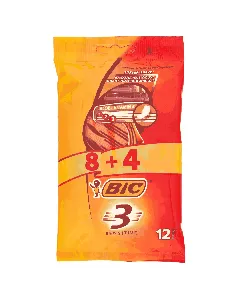 Bic 3 Disposable Razor Sensitive For Women 8+4 P