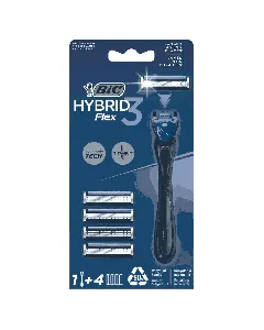 Bic Disposable Razor Flex3 Hybrid Handle 1 + 4 Blades